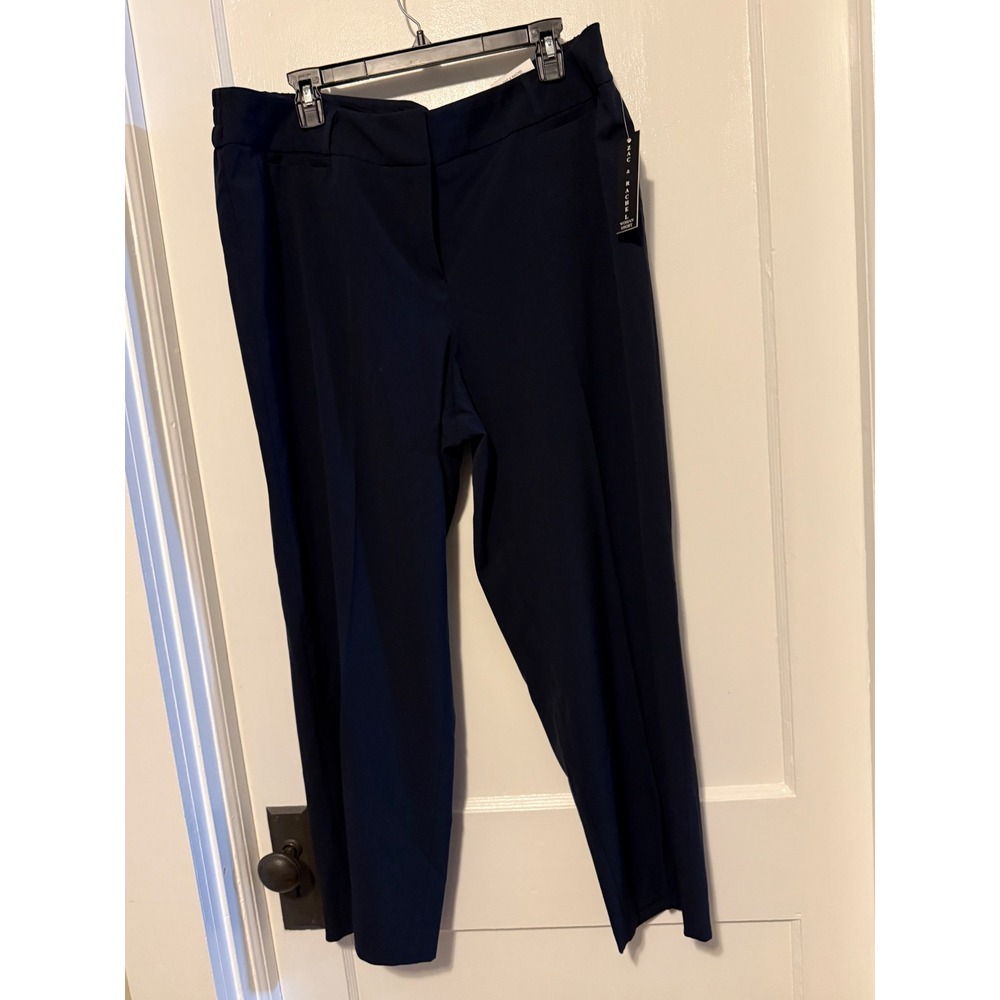 Zac & Rachel Dress Pants Womens 18W Navy New Short Length Millennium FP8338NA2
